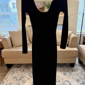 aym Studio Long Sleeve Black Bodycon Dress